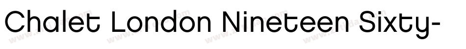 Chalet London Nineteen Sixty字体转换